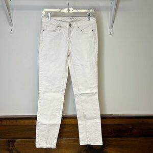 Loft White Jeans Modern Straight-‎ 0
